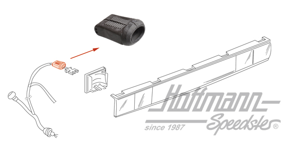 Cappuccio di protezione, connettore luce centrale, posteriore                                       