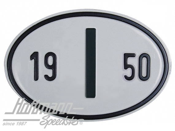 Targa sigla internazionale "I" (ITALIA), "1950", alluminio |  | 020-2402-50