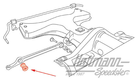 Gomma stabilizzatore nel braccio trasversale, 1302/03 -7.73 | 113 411 315 | 020-4393-02