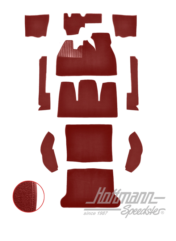 Set tappeti, Maggiolino Berlina, 8.61-7.68, rosso chiaro |  | 026-5427
