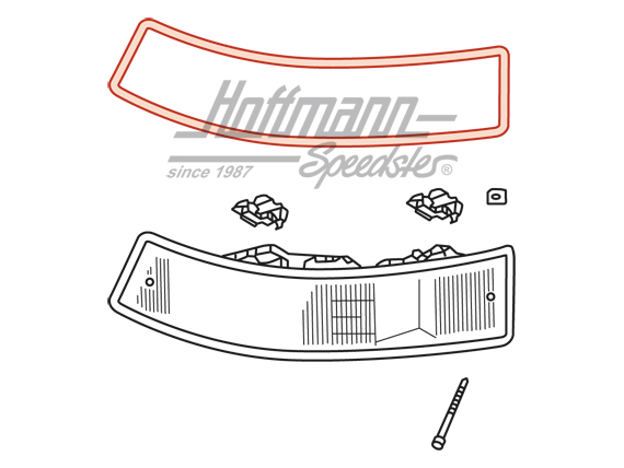 Guarnizione, fanale posteriore, 911, 65-68, sinistra                                                