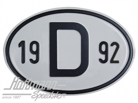 Targa sigla internazionale "B" (Belgio), "1947", alluminio |  | 020-2397-47