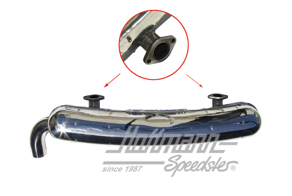 Scarico sportivo, acciaio inossidabile, 1 x 70 mm, 66-73 | 92.510S | 520-3420