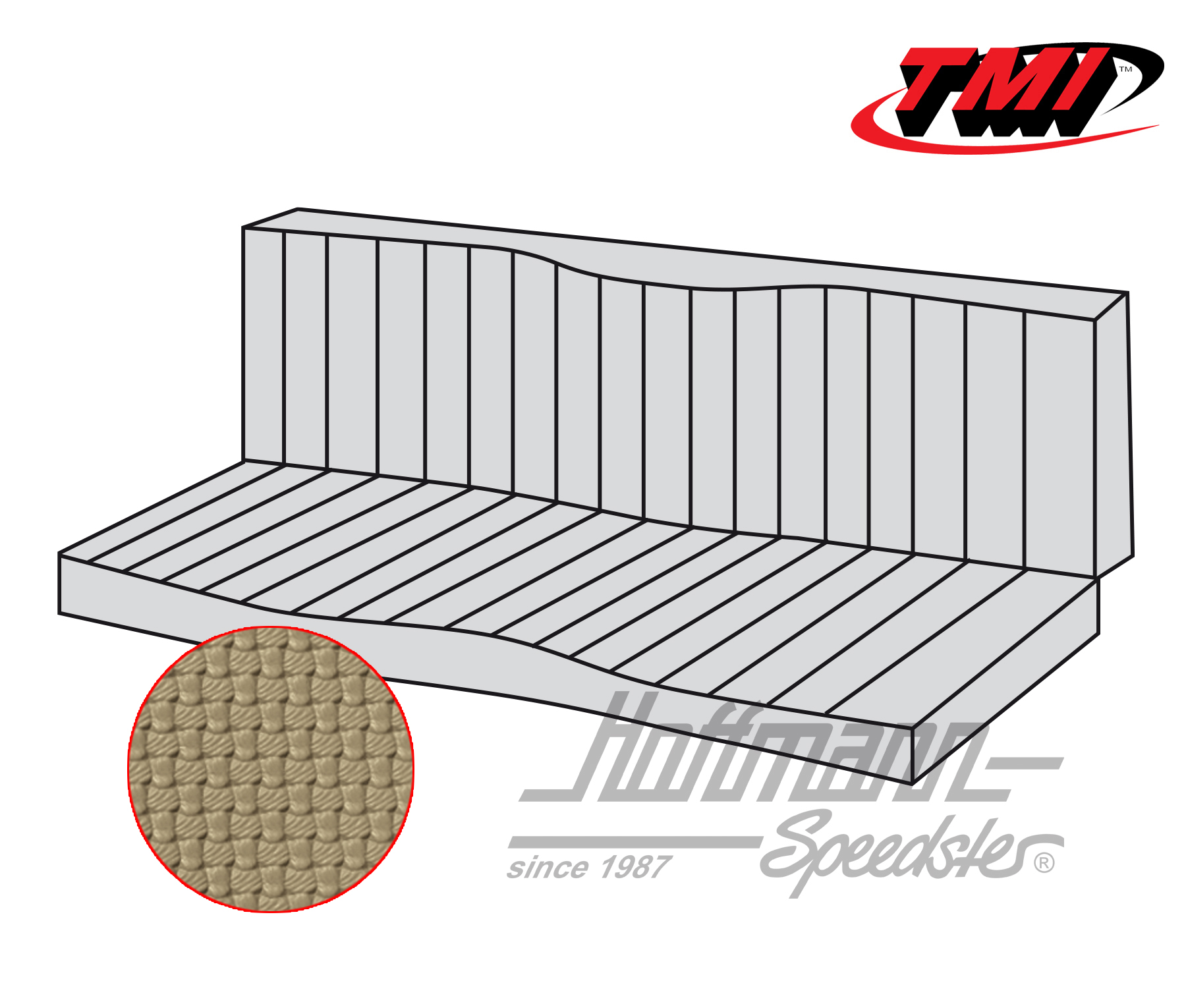 Copri panca, Karmann Ghia Cabriolet, 55-71, beige | 43-1611-04 | 066-0084-30