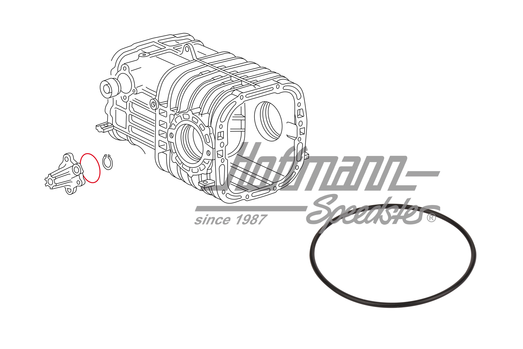 Anello di tenuta, coperchio cambio, laterale, 5.79-7.92 | 094 301 278 A | 315-1114-04