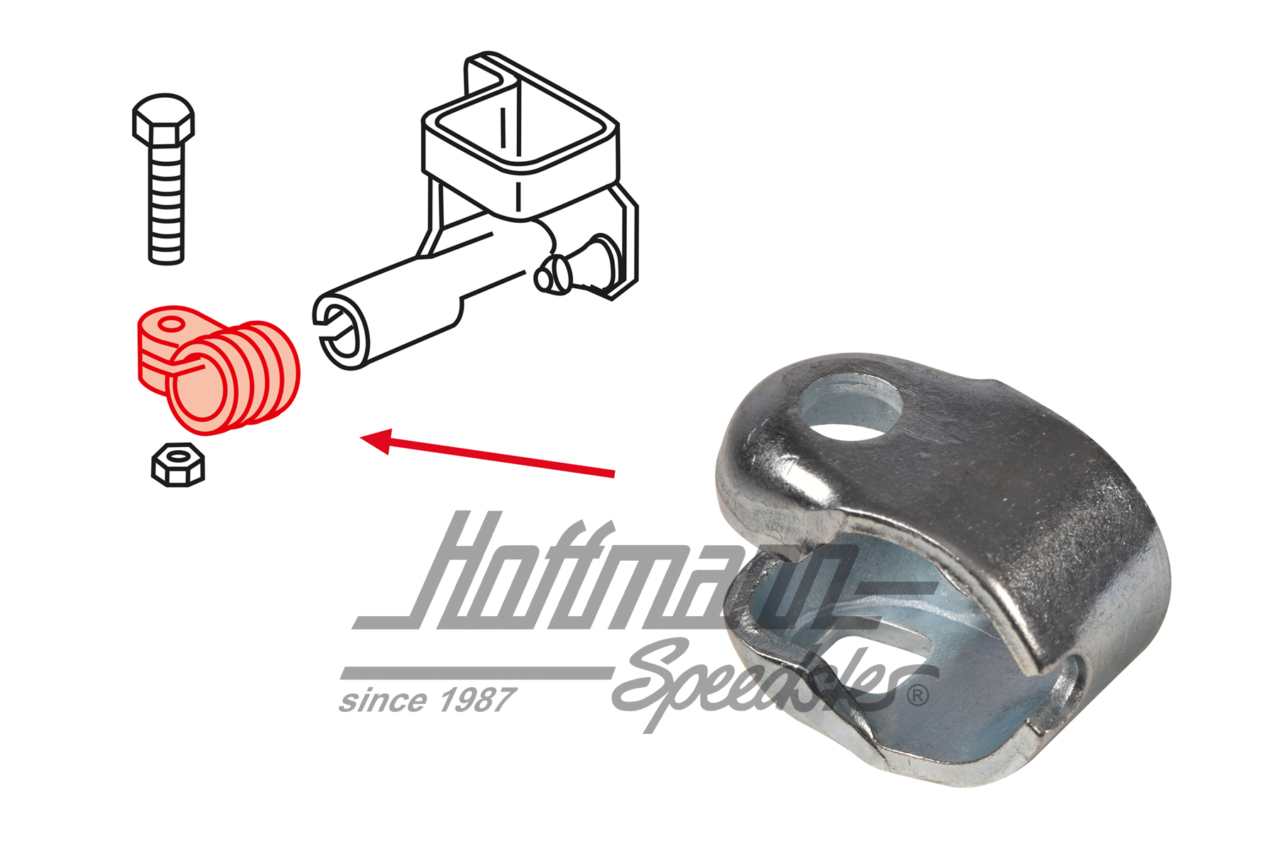 Fascetta, asta del cambio, Furgone T3/T4/Golf | 1J0 711 603 | 315-1533-40