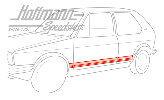 Bordura, laterale, sinistra / destra, nera | 161 898 524 4AT | 180-6920-04