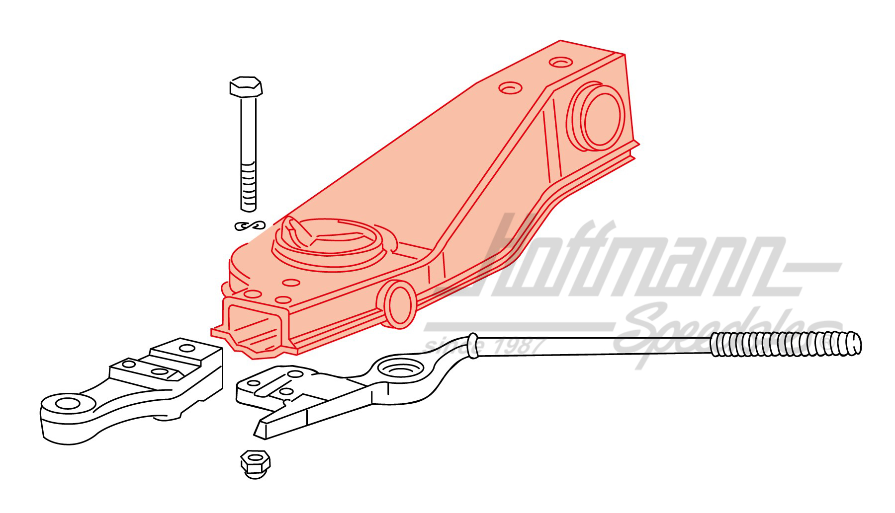 Braccio trasversale, Furgone T3, 5.79-9.84, destro                                                  
