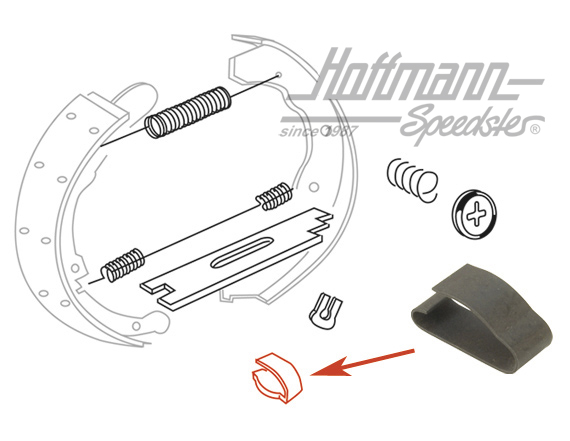 Clip, asta di pressione, posteriore, Furgone T1 | 211 609 625 | 089-2675-15