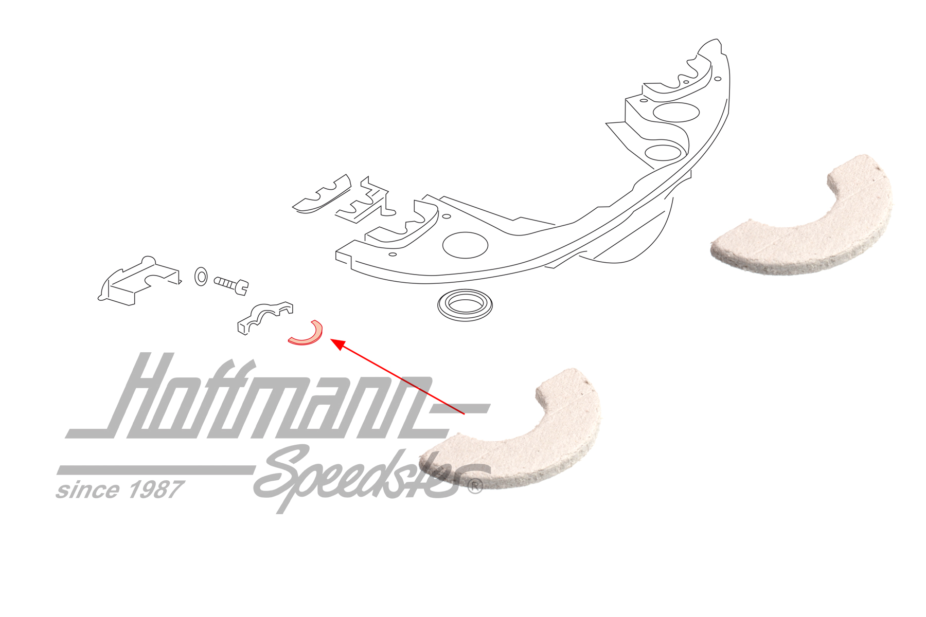 Guarnizioni, mezzaluna, preriscaldamento singolo | 113 119 597 | 010-1828-10