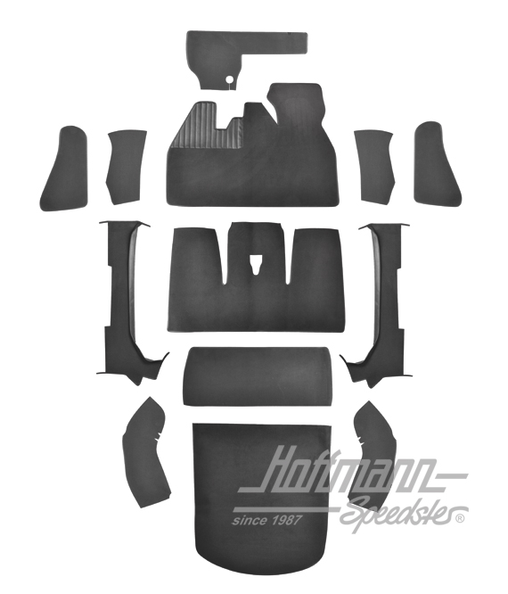 Set tappeti, Maggiolino Cabriolet, 1302, grigio |  | 026-6023