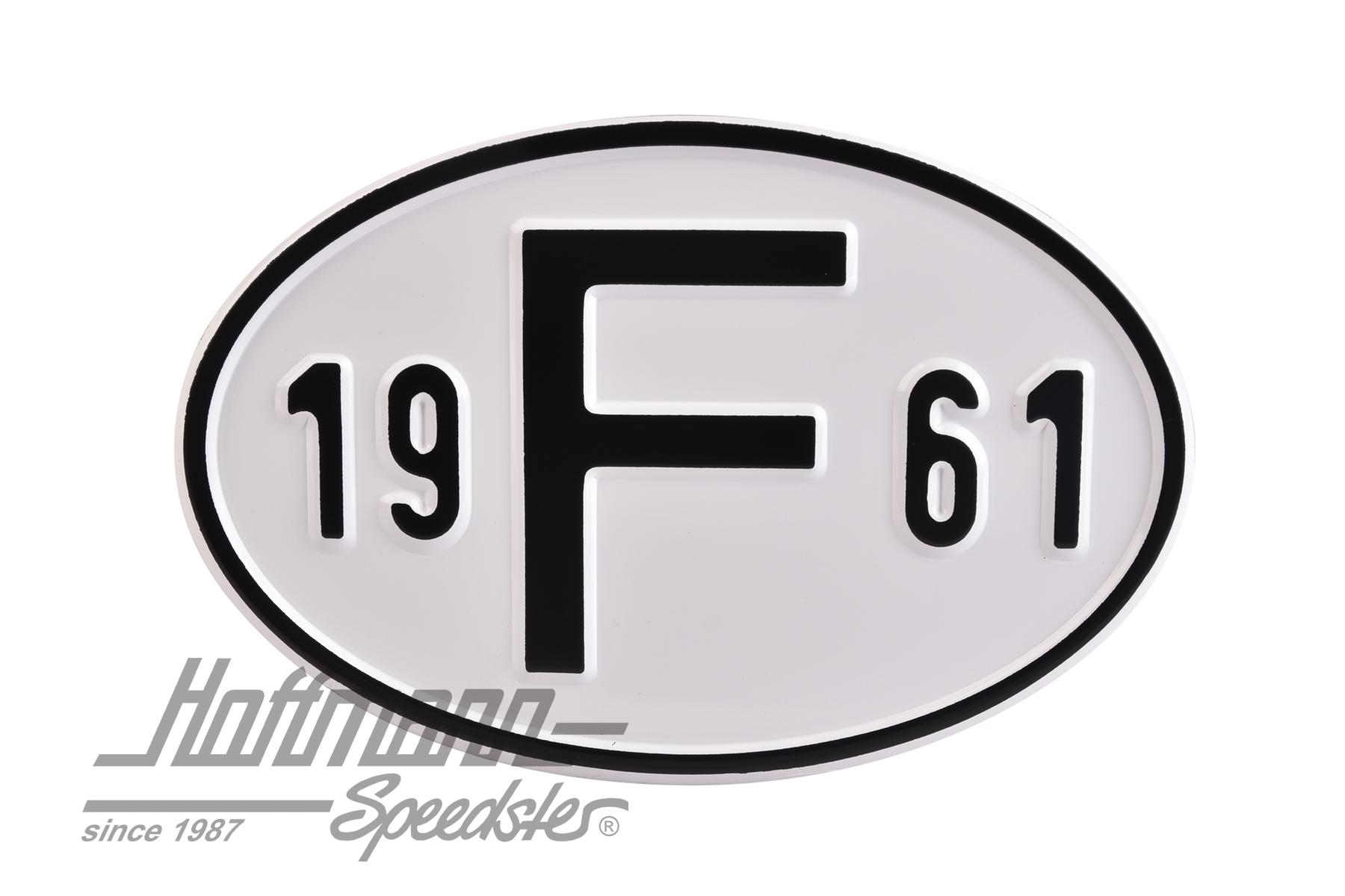 Targa sigla internazionale "F" (Francia), "1961", alluminio |  | 020-2399-61