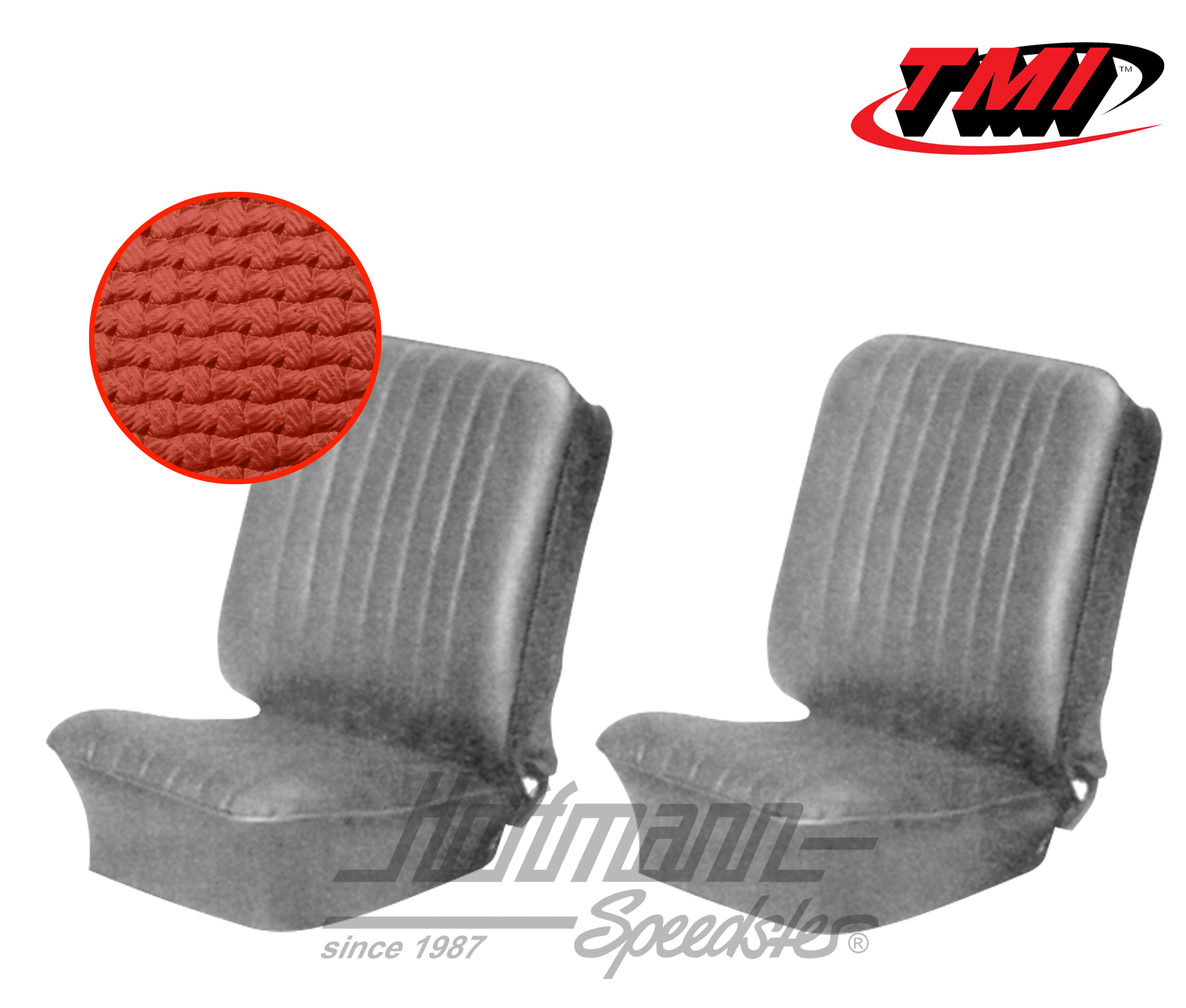 Coprisedile, Karmann Ghia, anteriore, 55-60, rosso | 43-1501-07 | 066-0065-10