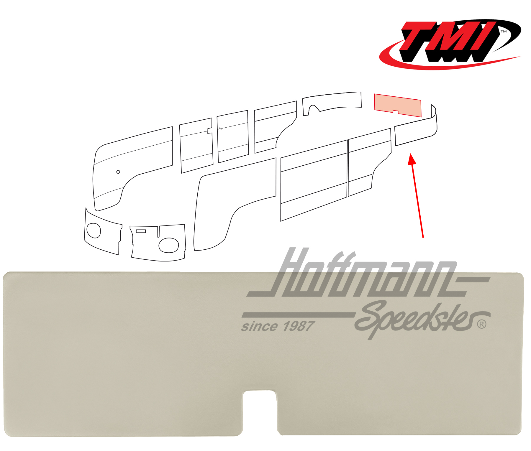 Pannello portellone posteriore, 55-63, bianco vecchio | 10-2108-15 | 098-0539-04