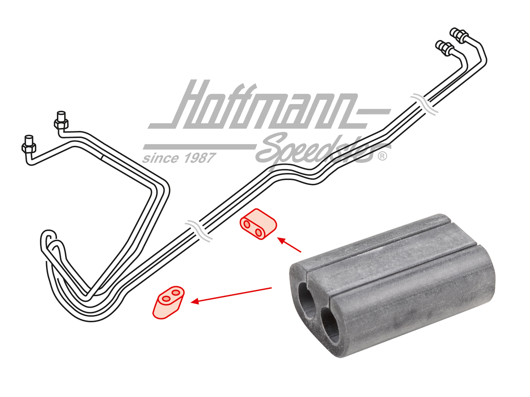 Supporto, tubazione del freno, Golf Caddy | 861 201 245 A | 160-2622