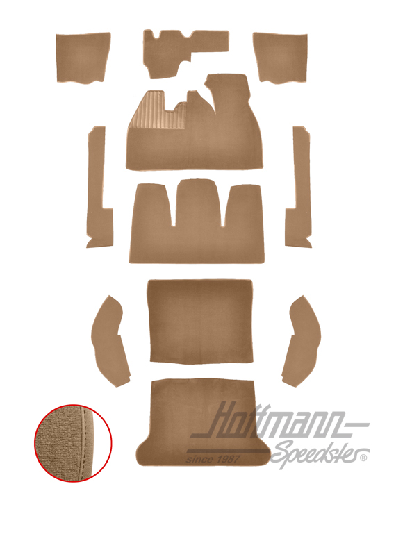 Set tappeti, Maggiolino Berlina, 8.68-7.72, beige |  | 026-5525