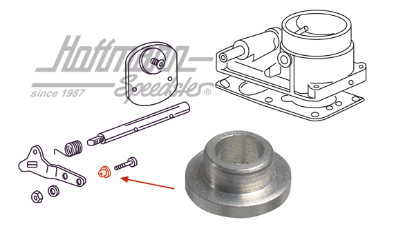 Boccola, bullone di arresto / albero presa d'aria | 111 129 173 A | 020-1316-77
