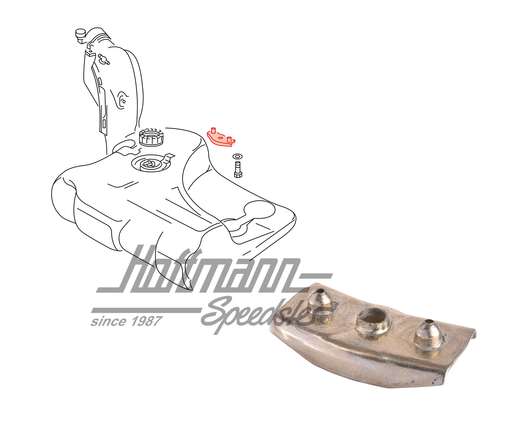 Supporto, nastri di tenuta
, serbatoio, Golf 2/3, NOS | 191 201 661 | 202-2030