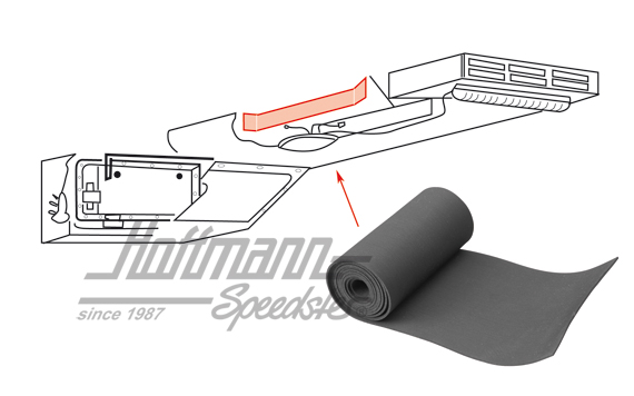 Guarnizione, laterale alla presa d'aria | 211 817 810 | 089-1412-16