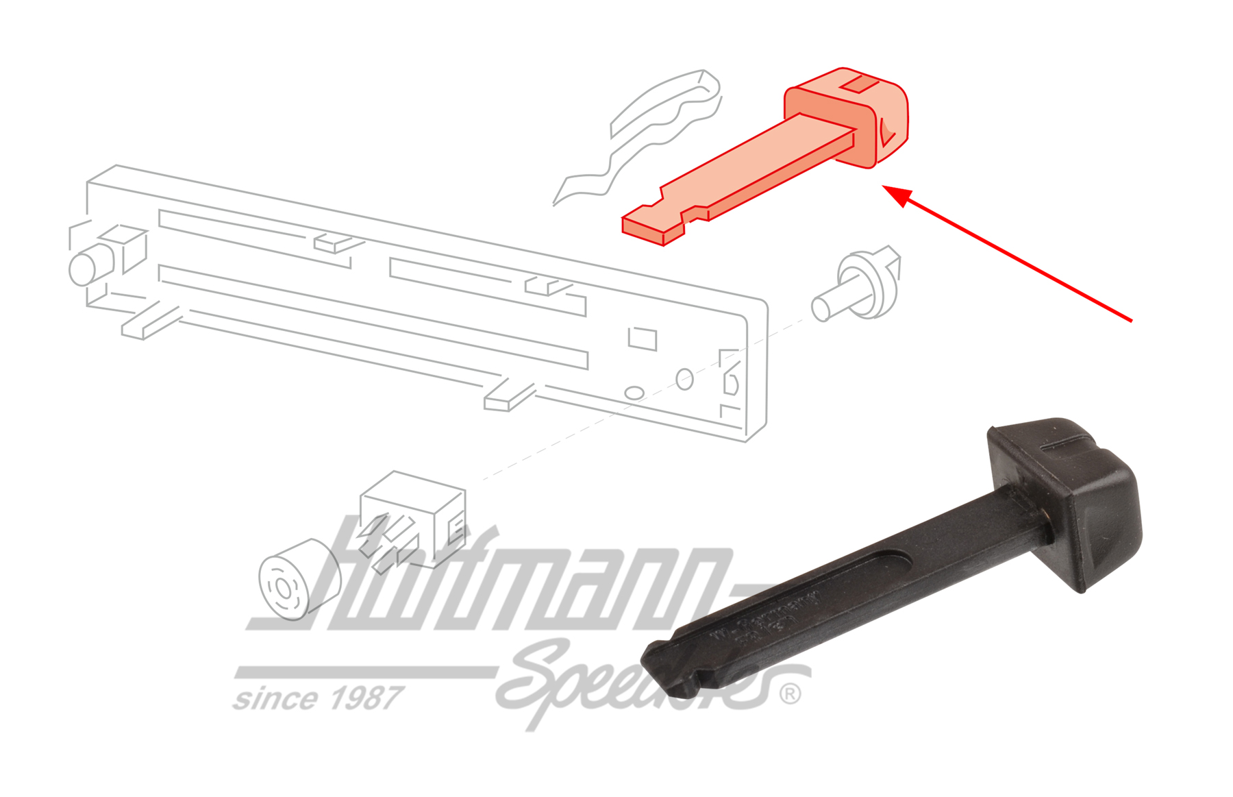 Pulsante, riscaldatore, Golf 1, 8.80- | 321 819 129 C 01C | 180-5873