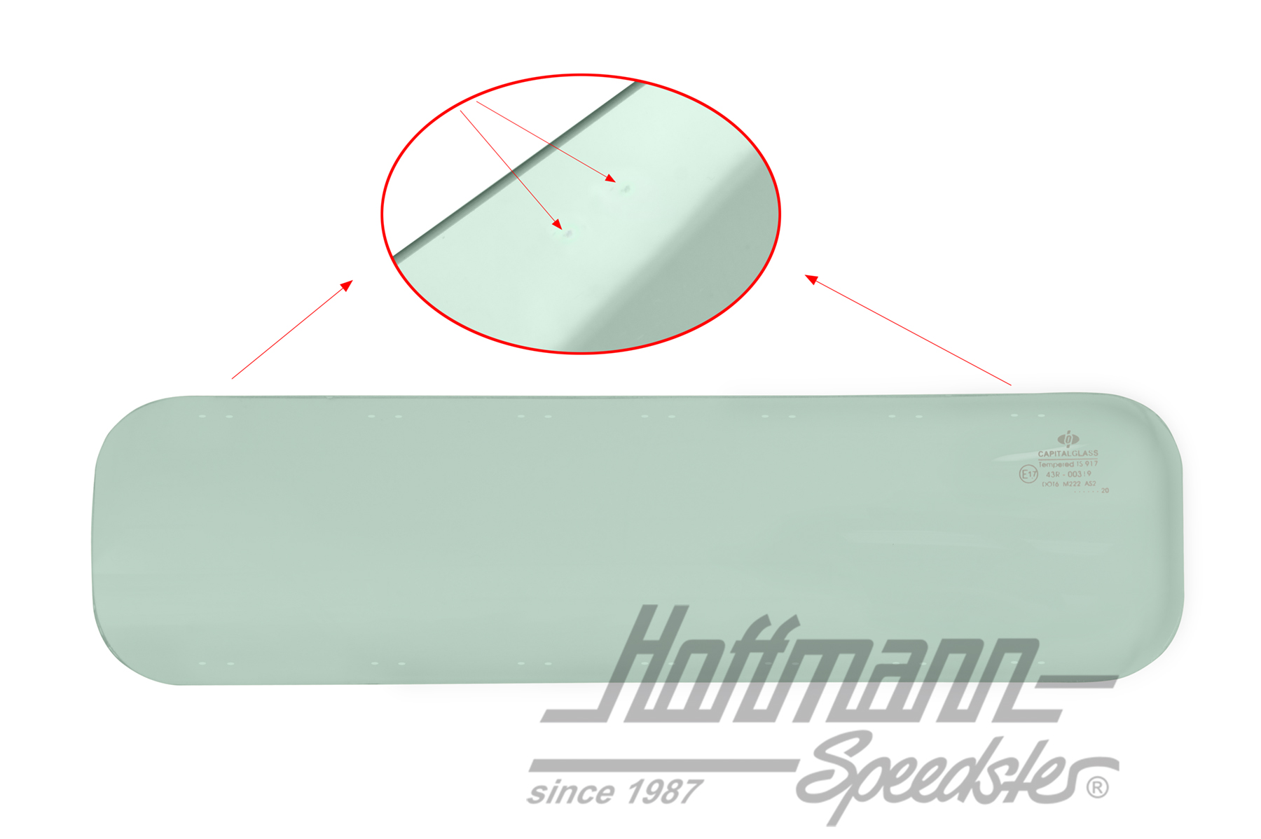 Vetro oblò, Furgone T1 Samba, verde | 241 845 601 grün | 089-0012