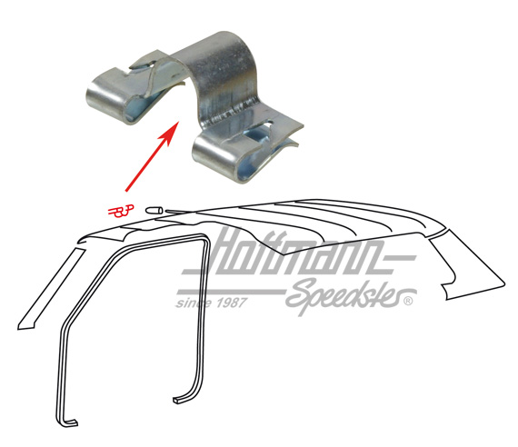 Clip, tenditore cielo, Golf 1/Furgone T1                                                            