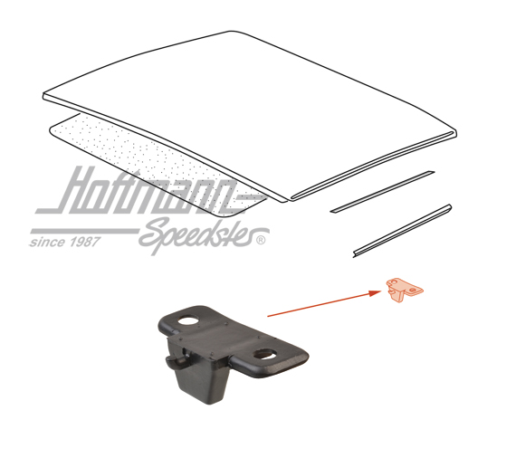 Supporto, tetto Targa, posteriore, 914, sinistra / destra                                           