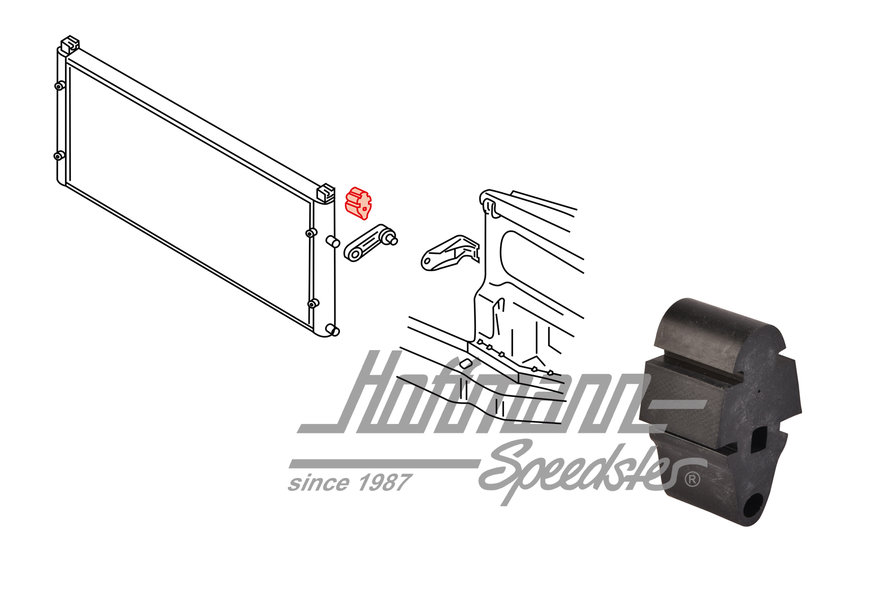 Sopporto, radiatore d'acqua, Furgone T4 | 701 121 275 | 401-1940-07
