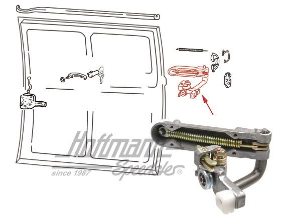Cerniera, completa, portiera scorrevole, destra | 281 843 336 A | 097-1040-12