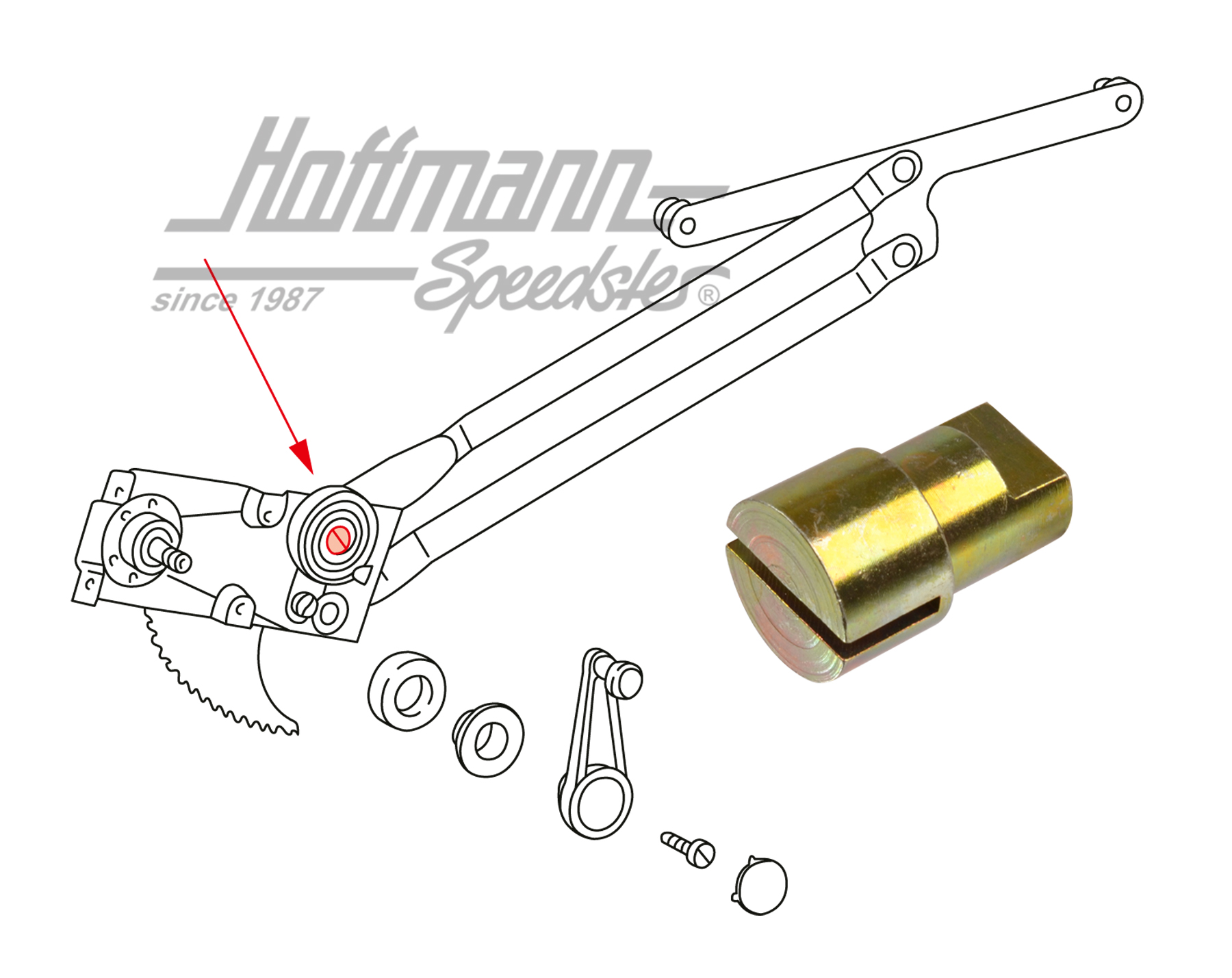 Supporto, molla elicoidale, alzacristalli, 911 | 644 542 044 01 | 512-0200-08
