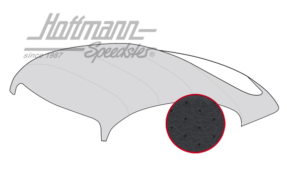 Cielo, Porsche 356, perforato, nero                                                                 