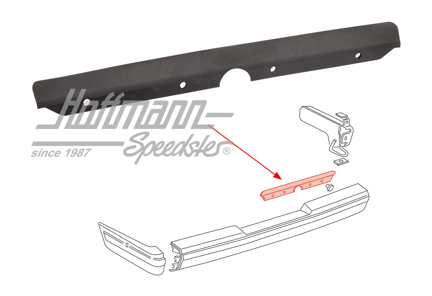 Copertura, paraurti, posteriore | 255 807 397 | 370-2280-10