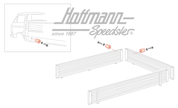 Arresto, portellone posteriore, Furgone T3, 37 mm                                                   
