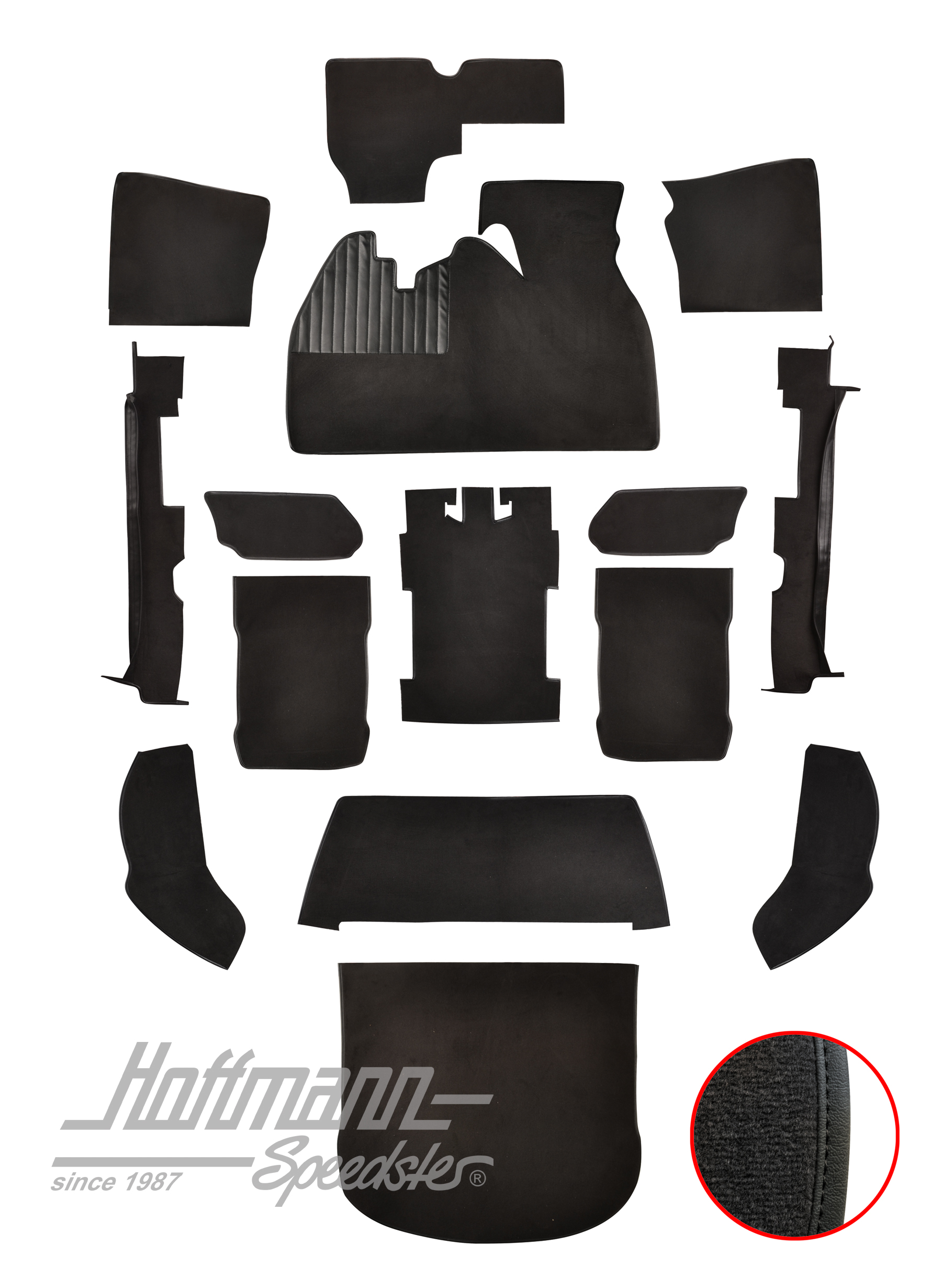 Set tappeti, Maggiolino Berlina, 1303, nero |  | 026-5721