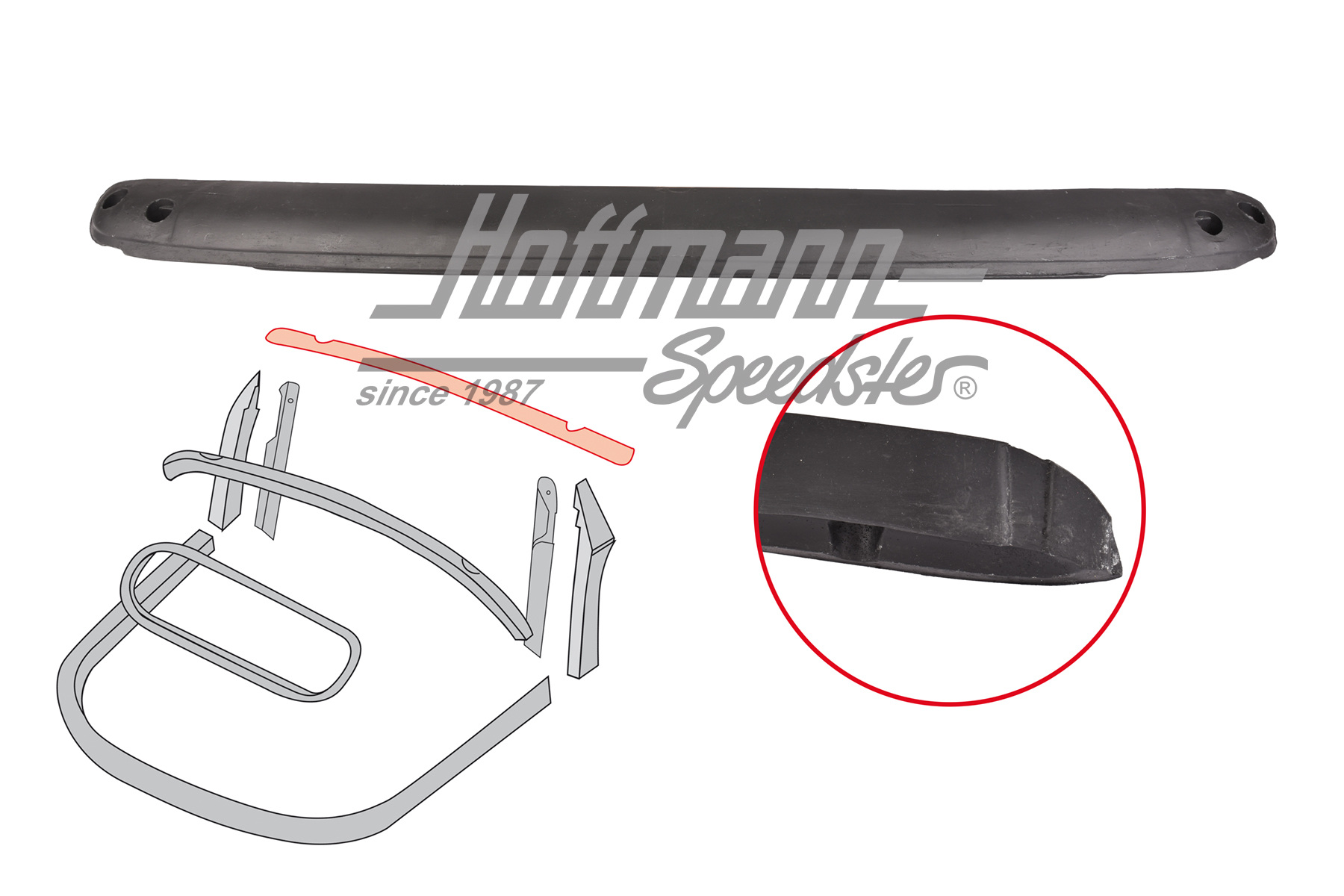 Centina parabrezza (plastica), 8.67-7.72 | 151 871 189 FK | 020-4603-08