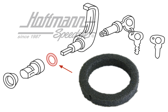 Anello di tenuta, maniglia porta scorrevole, esterna | 211 843 731 | 090-6159