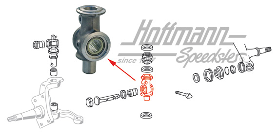 Bullone del cuscinetto, fuso ad asse, inferiore, 22 mm | 211 405 365 1 | 089-3040-15