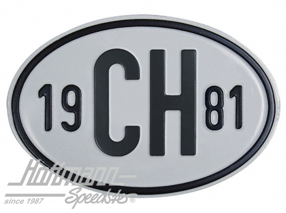 Targa sigla internazionale "CH" (Svizzera), "1981", alluminio |  | 020-2401-81