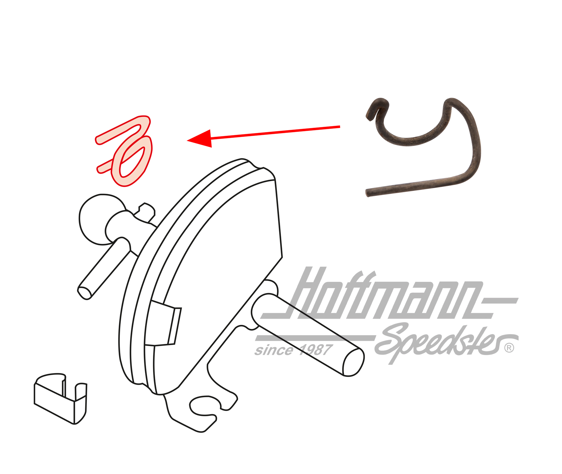 Molla, asta di collegamento, carburatore 2E3

 | 025 129 342 | 307-5582-18