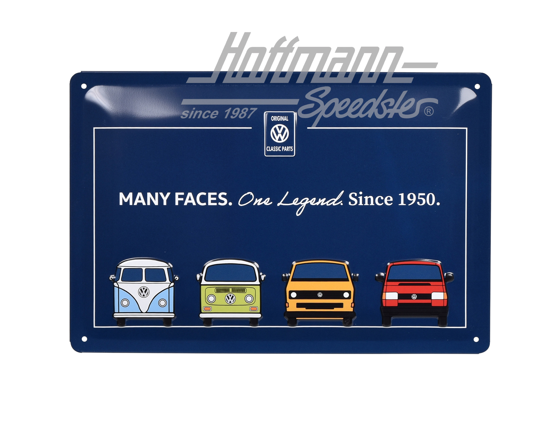 Piastra in lamiera, MANY FACES. One Legend. Since 1950 | ZCP 905 084 | 021-0176-40