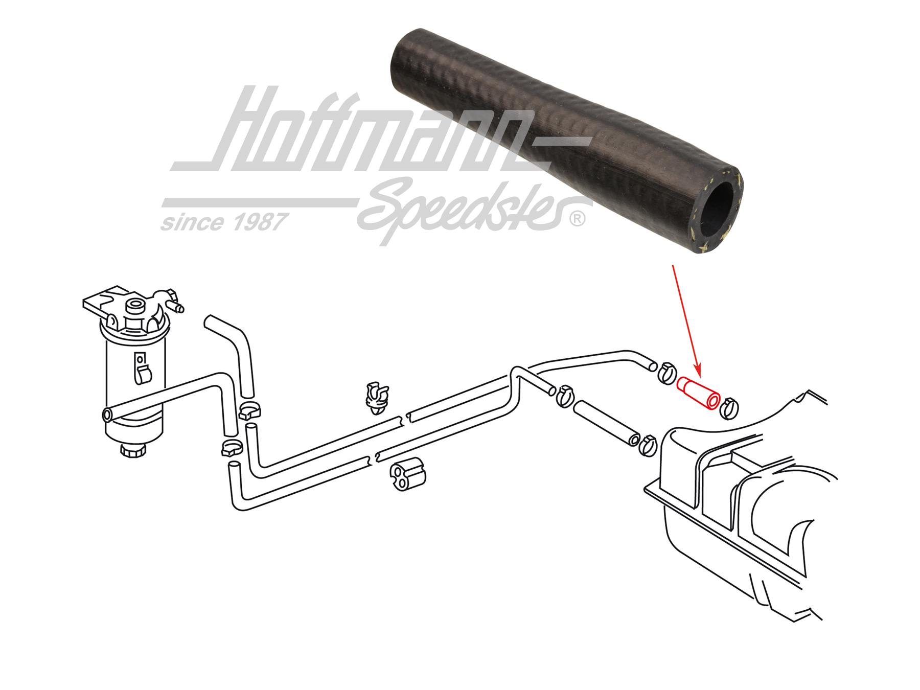 Tubo flessibile di riduzione, serbatoio benzina, 7/11 mm | 171 201 543 B | 110-2410