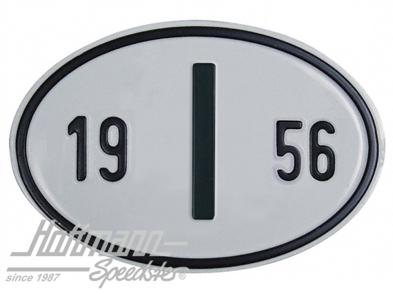 Targa sigla internazionale "I" (ITALIA), "1956", alluminio |  | 020-2402-56