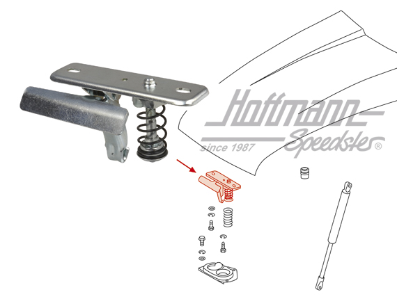 Parte superiore, blocco cofano anteriore, 65-73                                                     