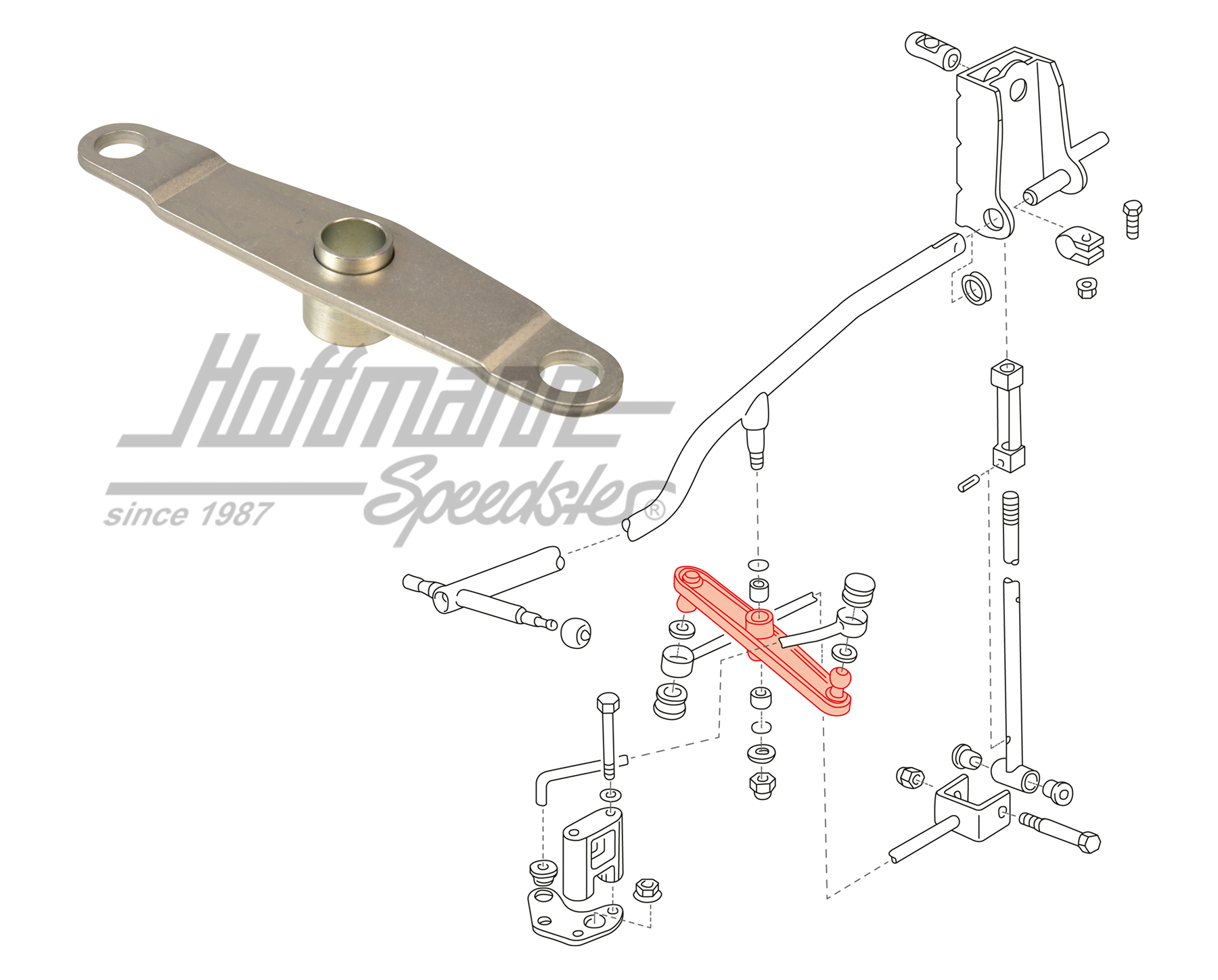 Leva d'inversione, cambio, inferiore, 96-03 | 7D0 711 202 | 407-2007-12