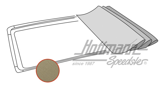 Fodera per tetto pieghevole, Golf 2, VTR, beige | --------- | 208-5580-20