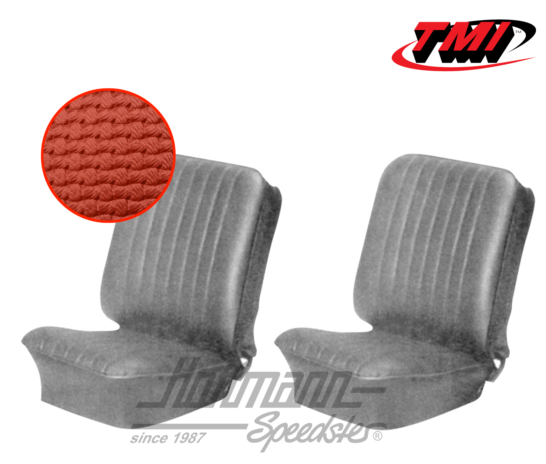 Coprisedile, Karmann Ghia, anteriore, 60-66, rosso | 43-1502-07 | 066-0067-10