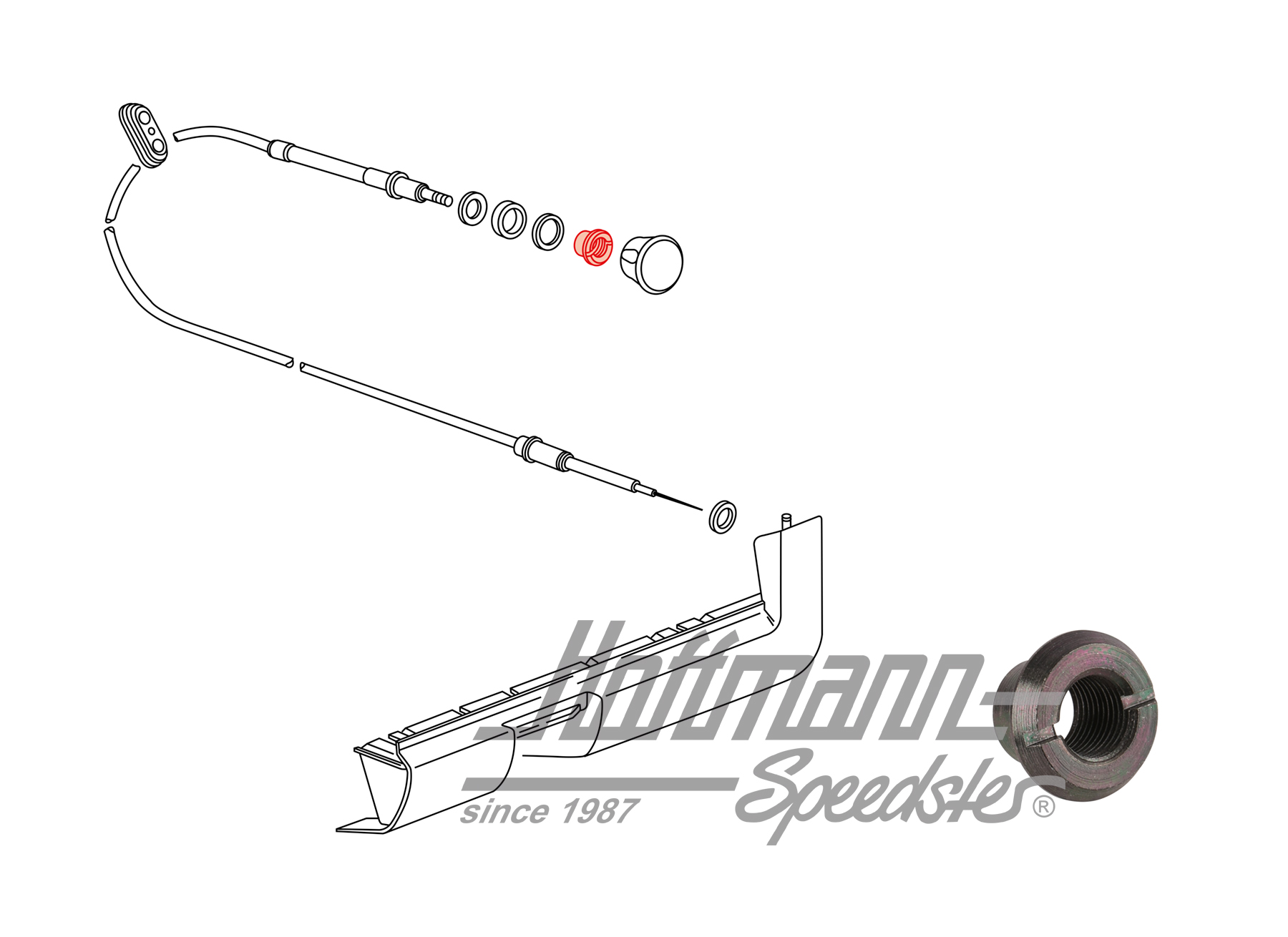 Dado a collare, cavo di avviamento, Furgone T3, 1.81-1.85 | 861 711 509 | 307-5780-14