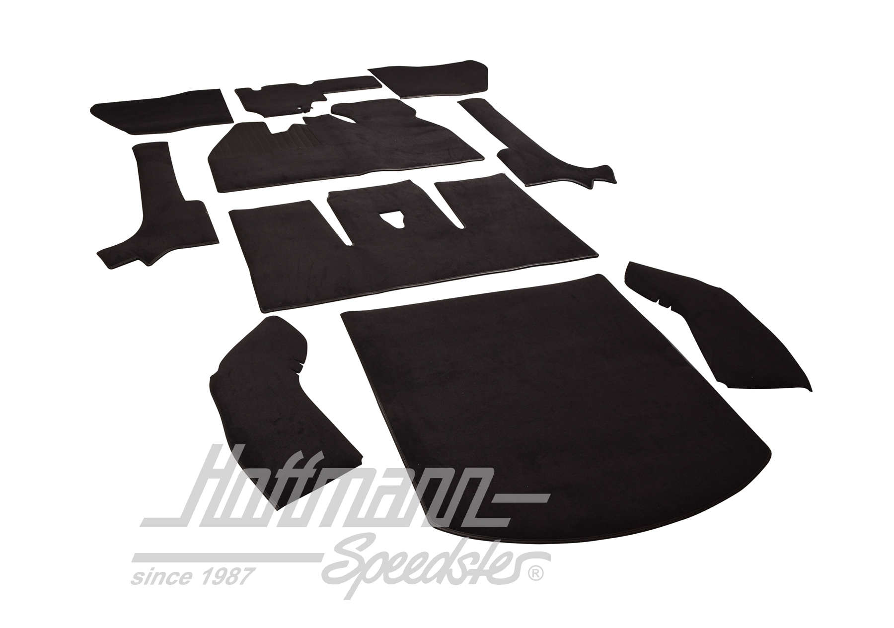 Set tappeti, Cabriolet,8.66-7.70, nero                                                              