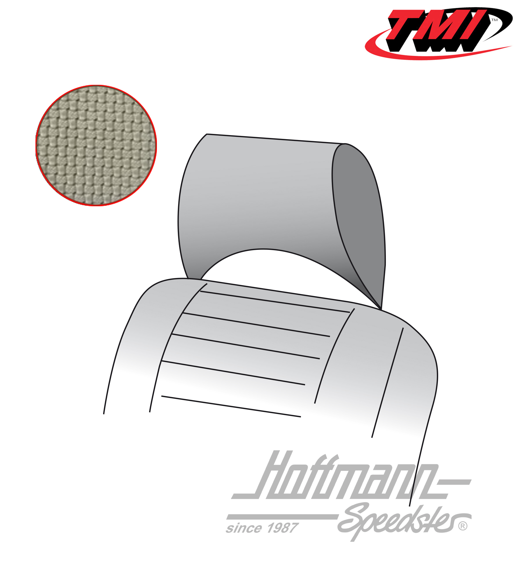 Copri poggiatesta, Furgone T2, 73-76, grigio | 43-2130-06 | 098-0641-35