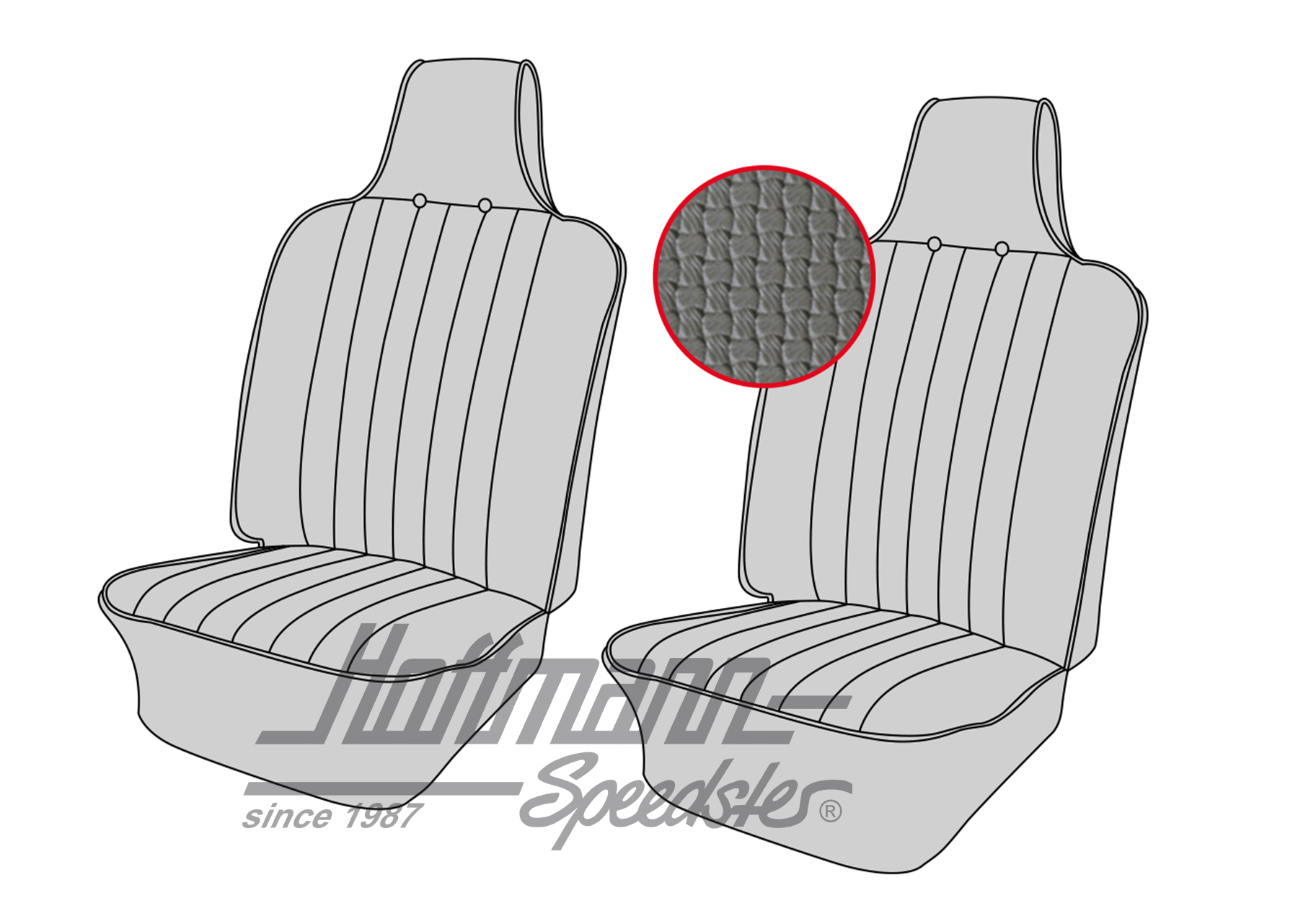 Coprisedili, anteriori, Tipo 3, 8.69-7.72, grigio | 43-3004-06 | 069-9609-06